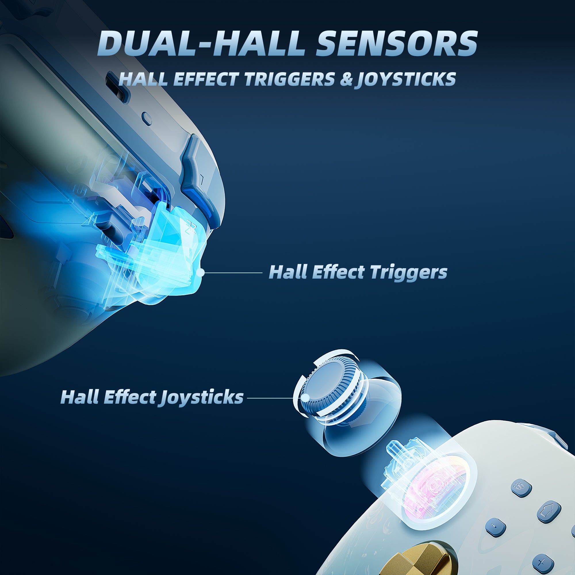 Wireless Switch Pro Controller with Hall Effect Joysticks Triggers(No Drift), Bluetooth Gamepad for Nintendo Switch, Windows PC iOS Android Steam with Headphones Jack/Programmable/Turbo/Wakeup Blue Wireless Switch Pro Controller with Hall Effect Joysticks Triggers(No Drift), Bluetooth Gamepad for Nintendo Switch, Windows PC iOS Android Steam with Headphones Jack/Programmable/Turbo/Wakeup Blue
